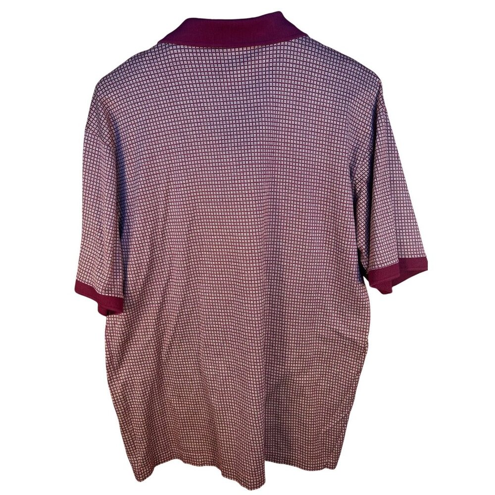 Masters Golf Clubhouse Collection Men's Polo Shirt L Burgundy Masters Golf Logo - Picture 3 of 7